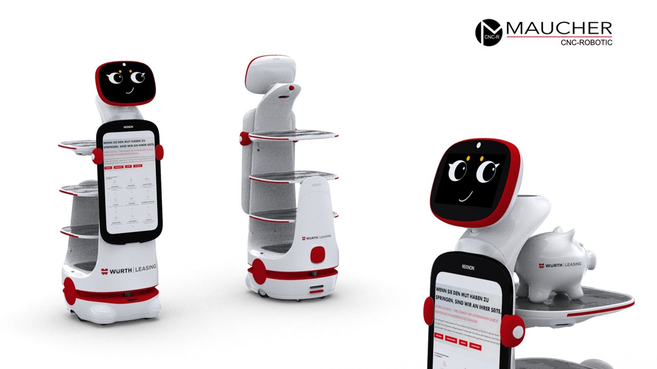 Service robot with Würth Leasing branding – flexible financing of service robotics